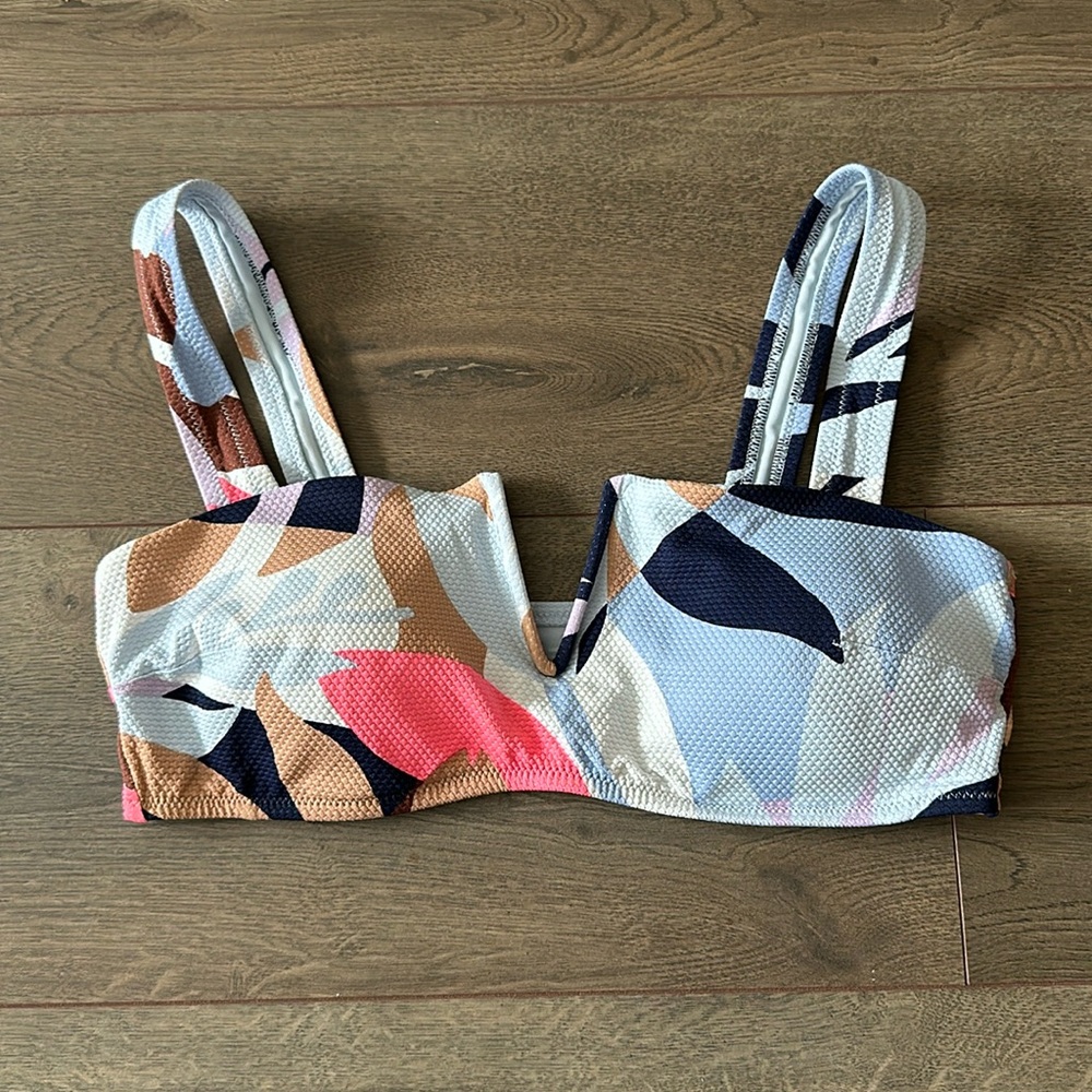 Aerie multicolour v pique bandeau bikini top